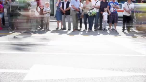 Trieste Italië Juni Fietser Tijdens Finale Parade Van 97Ste Editie — Stockvideo