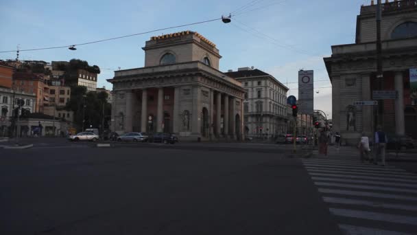 Uitzicht Porta Venezia Milaan — Stockvideo