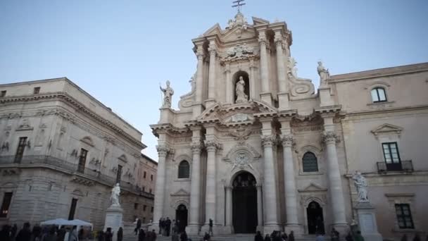 Cattedrale Metropolitana Della Nativit Maria Santissima Starobylý Katolický Kostel Syrakusy — Stock video