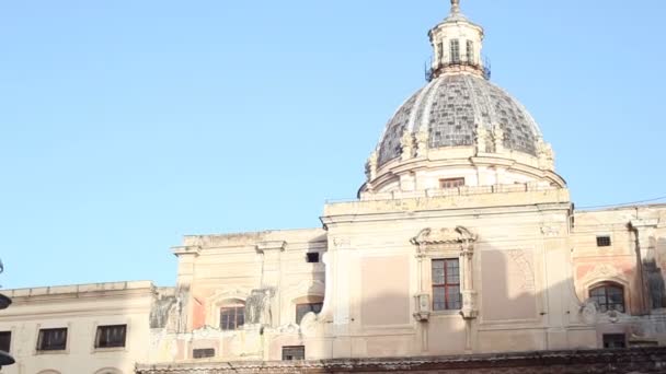 Palermo Italie Décembre Vue Fontana Delle Vergogne Sur Piazza Pretoria — Video