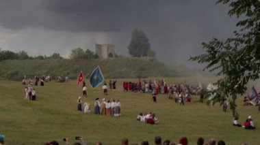 Palmanova, İtalya - Eylül, 03: Tarihsel grupları üzerinde 03 Eylül 2017 tarihsel canlandırma a.d. 1615 sırasında eski kıyafetlerini giymiş