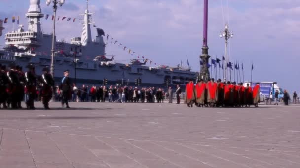 Trieste Italie Novembre Célébrations Pour Novembre Journée Nationale Unification Des — Video