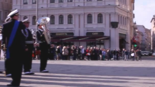 Trieste Italië November Feesten Voor November Nationale Eenmaking Dag Van Stockvideo's