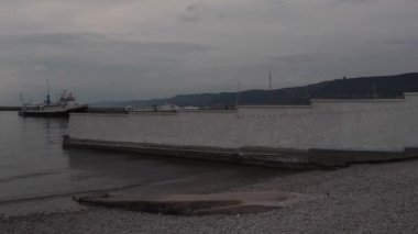 Pedocin manzarası, sahil beldesi Trieste