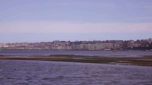 Blick Auf Santander Von Der Fähre Aus — Stockvideo