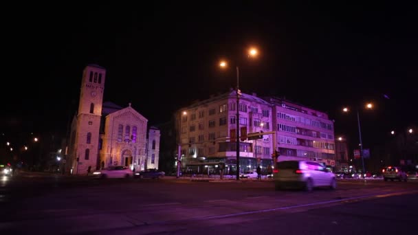 Sarajevo Bosnia Erzegovina Febrero Iglesia Católica Romana San José Sarajevo — Vídeo de stock