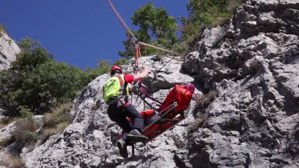 Trieste Italia Septiembre Patrulla Rescate Acción Durante Una Asistencia Septiembre — Vídeos de Stock