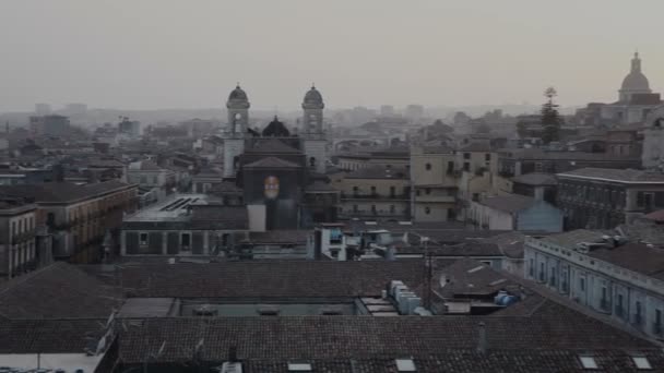 Vista Superior Catania Atardecer — Vídeos de Stock