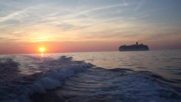 Вид Море Трієст Від Човна Порому — стокове відео