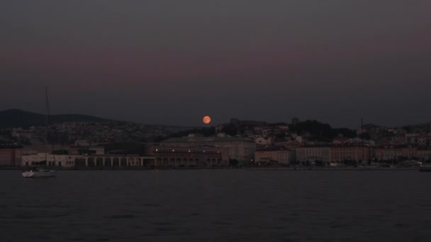 Vedere Din Trieste Barca Feribot — Videoclip de stoc