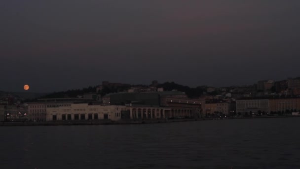 Vista Trieste Desde Ferry — Vídeo de stock