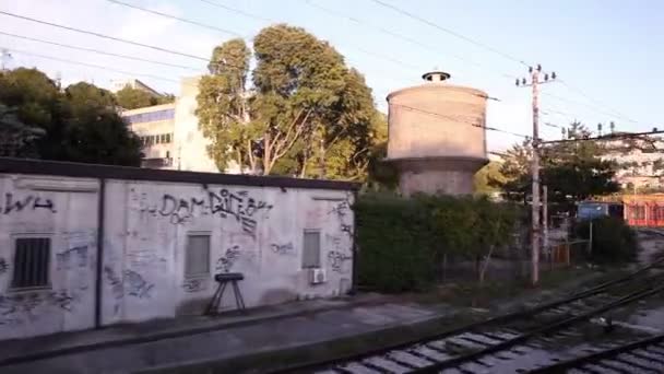 Θέα Του Σιδηροδρομικού Σταθμού Της Τεργέστης — Αρχείο Βίντεο