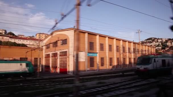 Blick Auf Den Bahnhof Von Triest — Stockvideo