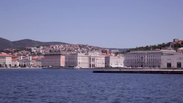 Trieste Deki Miramare Kalesinin Manzarası — Stok video