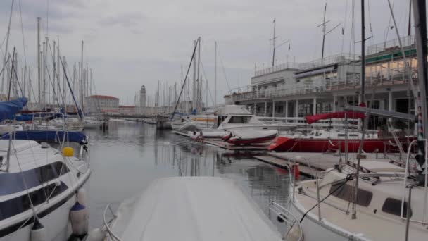 Båt Trieste Pier Italien — Stockvideo