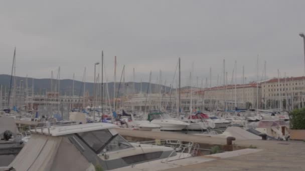 Båt Trieste Pier Italien — Stockvideo