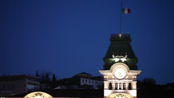 Trieste Itálie Července Noční Pohled Hlavní Náměstí Terstu Listopadu 2016 — Stock video