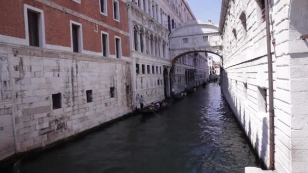 Veduta Del Ponte Dei Sospiri Venezia — Video Stock