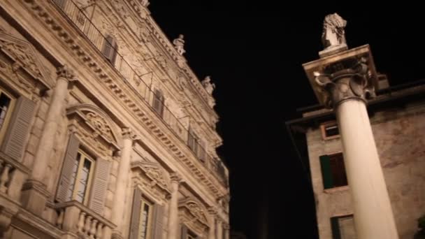 Verona Italien April Blick Auf Die Piazza Delle Erbe Der — Stockvideo