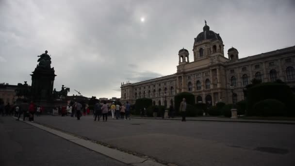 Vienna Rakousko Května 2018 Pohled Slavnou Marii Theresien Platz — Stock video