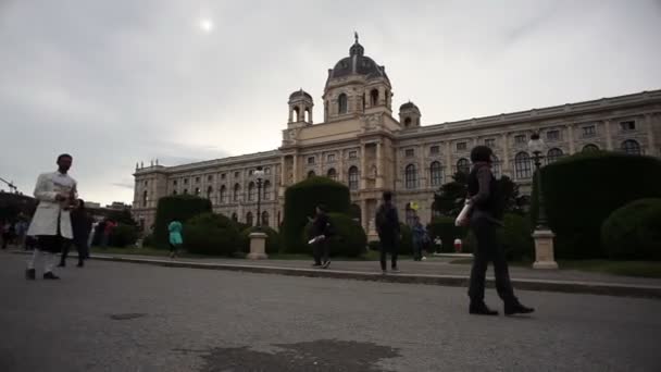 Viena Austria Mayo Vista Famosa Maria Theresien Platz Mayo 2018 — Vídeo de stock