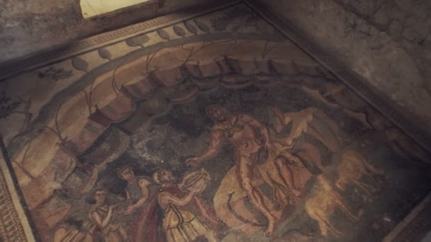 Piazza Armerina Italia Aprile Turisti Visita Villa Romana Del Casale — Video Stock