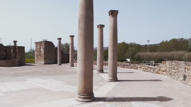 Piazza Armerina Italia Abril Columnas Villa Romana Del Casale Famosas — Vídeos de Stock