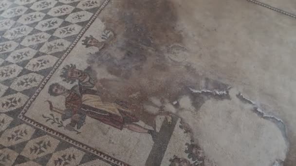 Piazza Armerina Itália Abril Mosaicos Villa Romana Del Casale Famosos — Vídeo de Stock