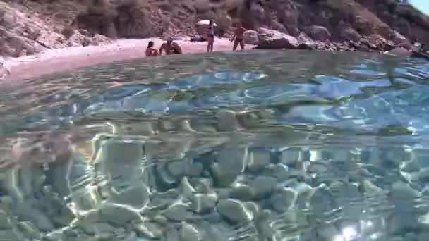 Плавати Під Водою Під Час Снорклінгу Адріатичному Морі — стокове відео
