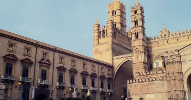 Catedral Palermo Dedicada Asunción Virgen María Como Complejo Arquitectónico Caracteriza — Vídeos de Stock