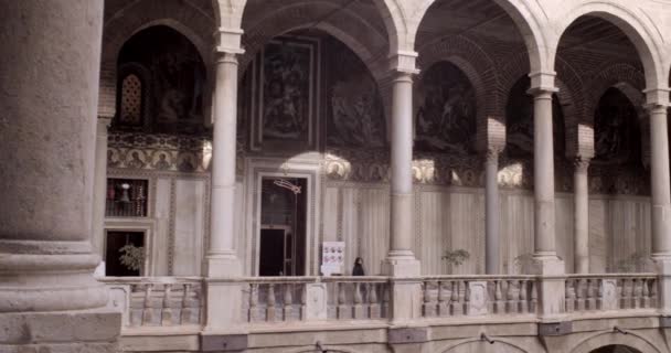 Palermo Italien Dezember Blick Auf Die Innenkollonade Königliche Kapelle Des — Stockvideo