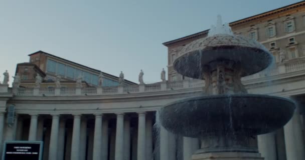 Rom Italien Januar Blick Auf Die Kolonnaden Des Petersplatzes Januar — Stockvideo
