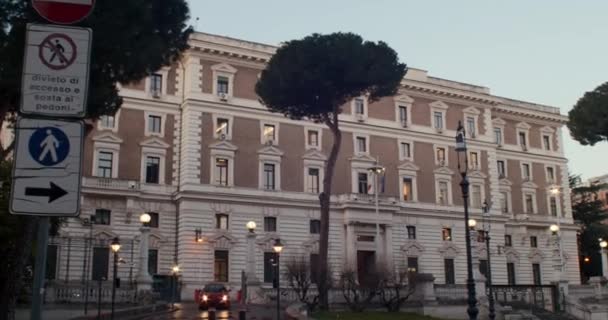 Roma Itália Janeiro Vista Matinal Palazzo Del Viminale Sede Histórica — Vídeo de Stock
