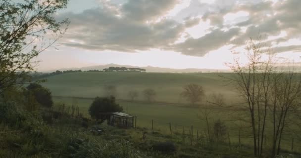 Veduta Della Campagna Romana All Alba Italia — Video Stock