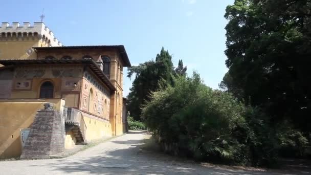 Blick Auf Das Stibbert Museum Florenz Italien — Stockvideo