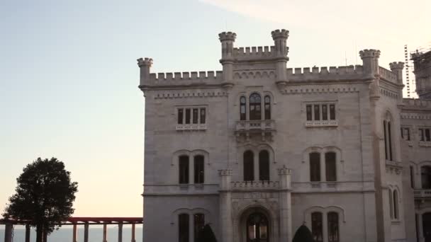 Trieste Italia Februari Pemandangan Istana Miramare Pada Februari 2019 — Stok Video