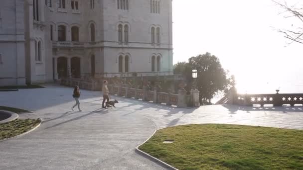 Trieste Febbraio Veduta Del Castello Miramare Febbraio 2019 — Video Stock