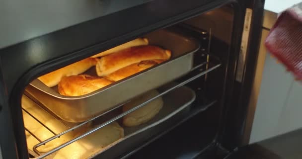 Umieść Calzoni Zwany Również Panzerotti Słynne Włoskie Jedzenie Ulicy Piekarniku — Wideo stockowe