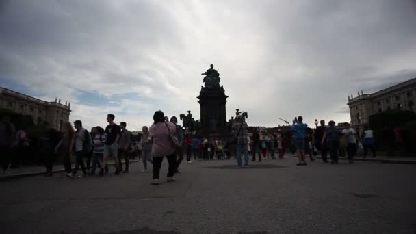 Vienna Áustria Maio Vista Famosa Maria Theresien Platz Maio 2018 — Vídeo de Stock