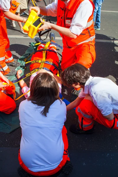 Nødsimulering - Stock-foto