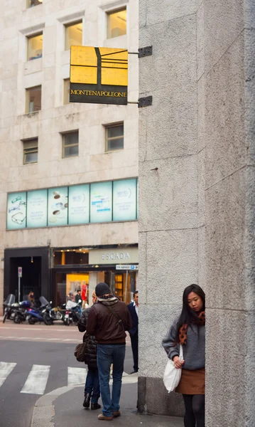 Montenapoleone straat in Milaan — Stockfoto