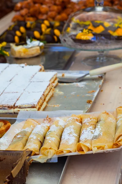 Panquecas com chocolate — Fotografia de Stock