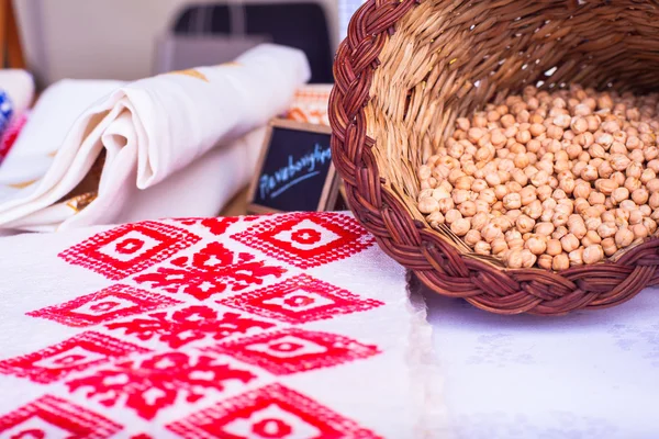 Grão de bico ou feijão garbanzo — Fotografia de Stock