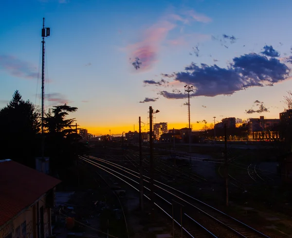 Sunset in Milan — Stock Photo, Image