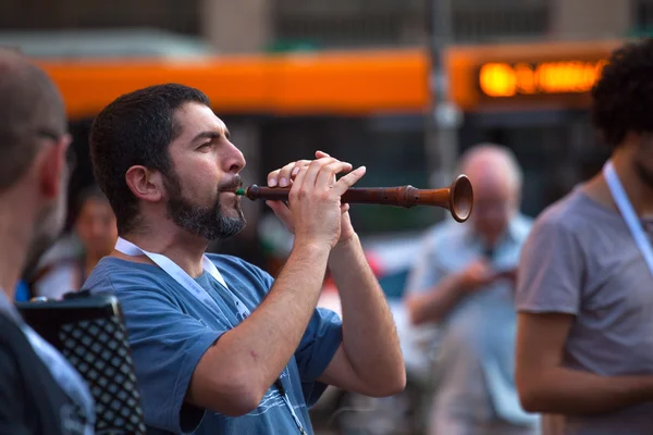 Piper during the street concert — Stock Photo, Image