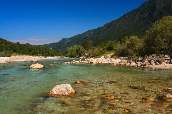 Soca rivier in Slovenië, Europa — Stockfoto