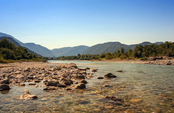 SOCA ποταμού στη Σλοβενία, Ευρώπη — Φωτογραφία Αρχείου