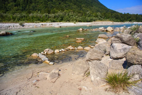 Soca floden i Slovenien, Europa — Stockfoto