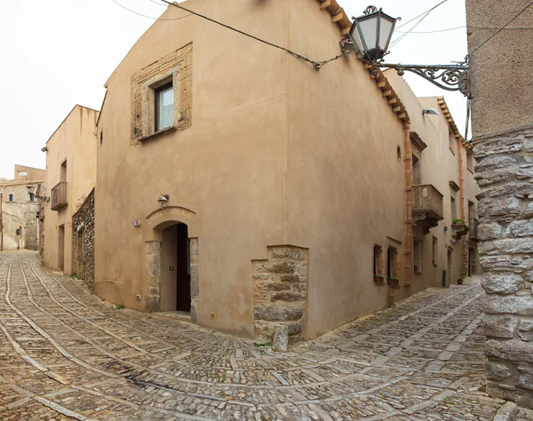 Vista strade di Erice — Foto Stock