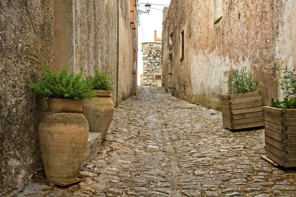 Перегляд вулиць Erice — стокове фото